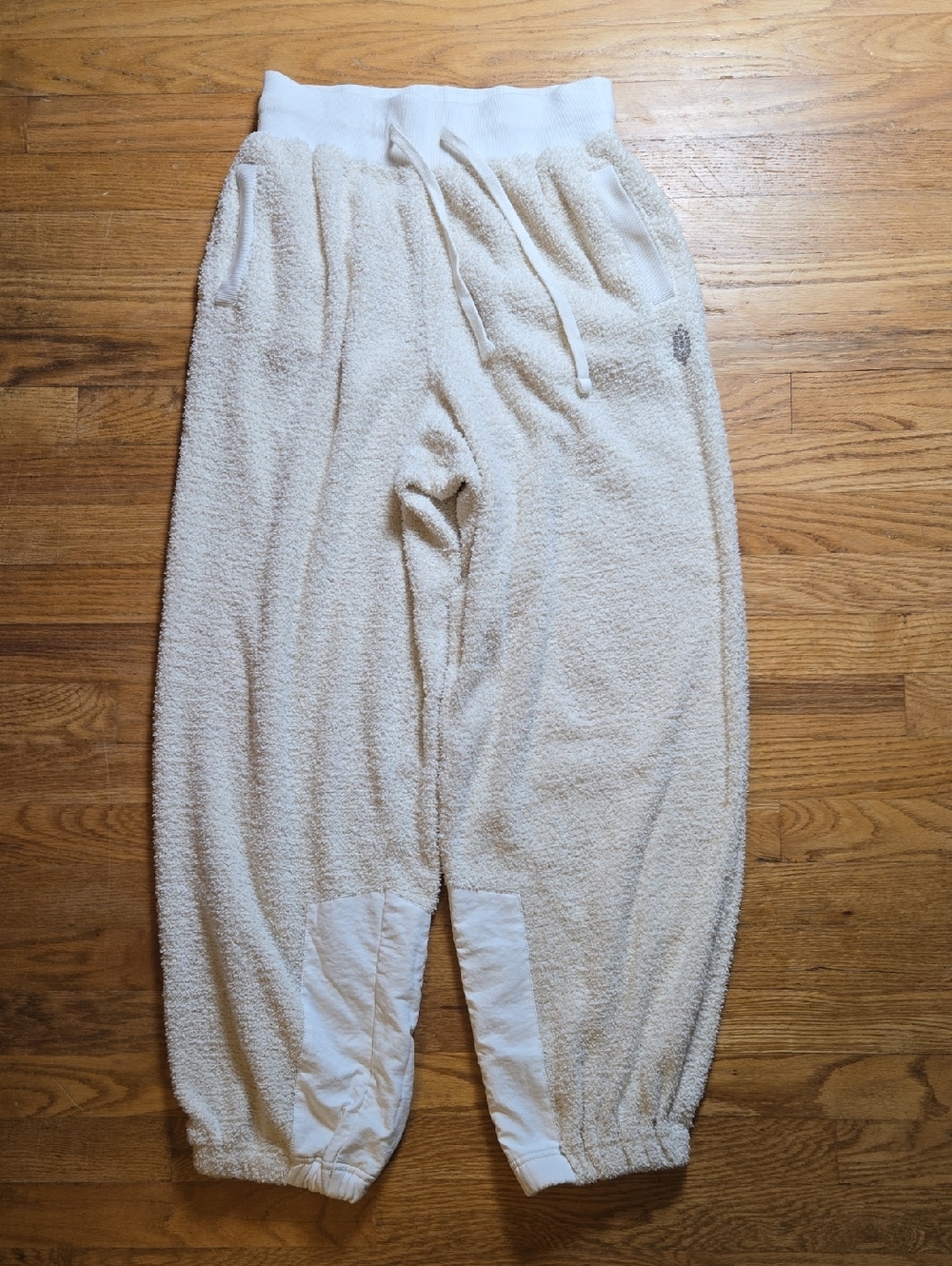 Free People FP Movement cream Cuddle Up teddy fleece sweatpants joggers